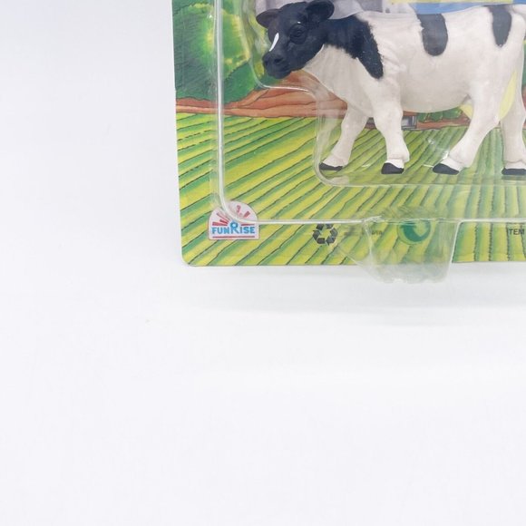 Blue Ribbon Farm Animal Collection Fun Rise Toy Set charolais bull Holstein Cow - Picture 8 of 10